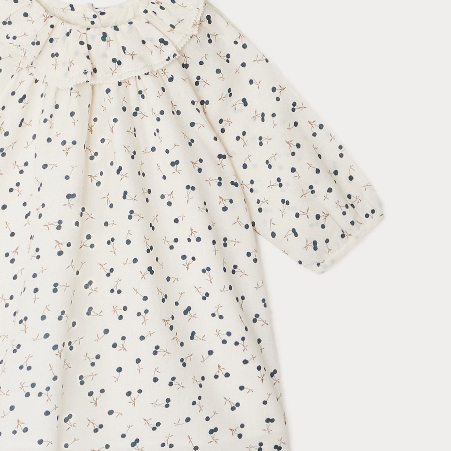 女婴白色Logo棉连衣裙