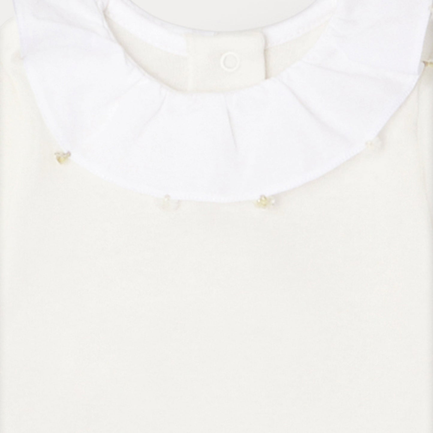 女婴白色棉连体衣