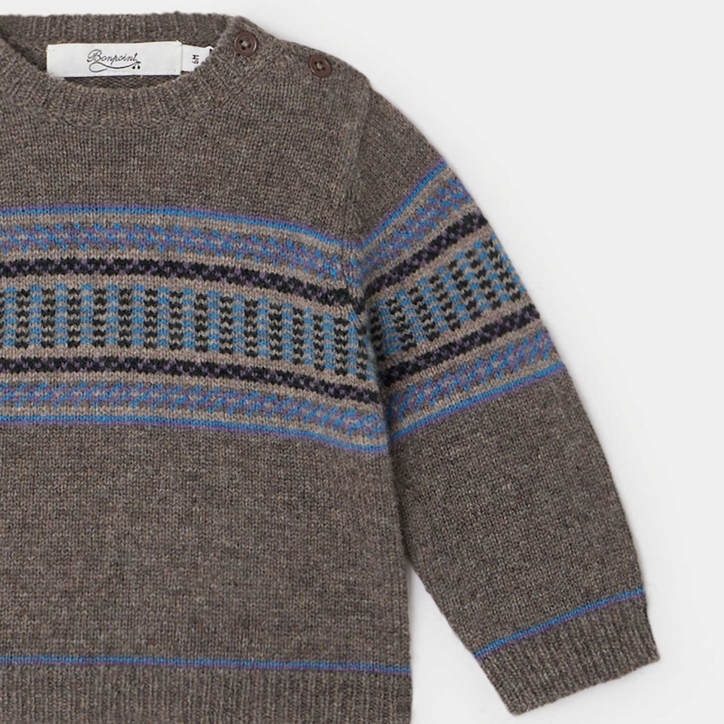 男婴灰色羊毛毛衣