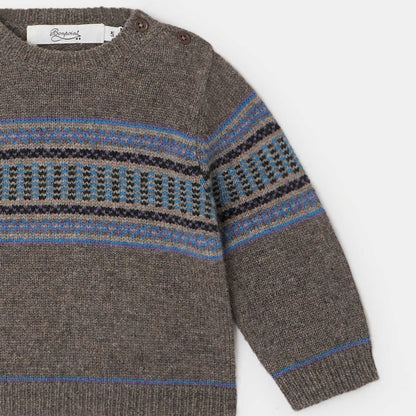 男婴灰色羊毛毛衣