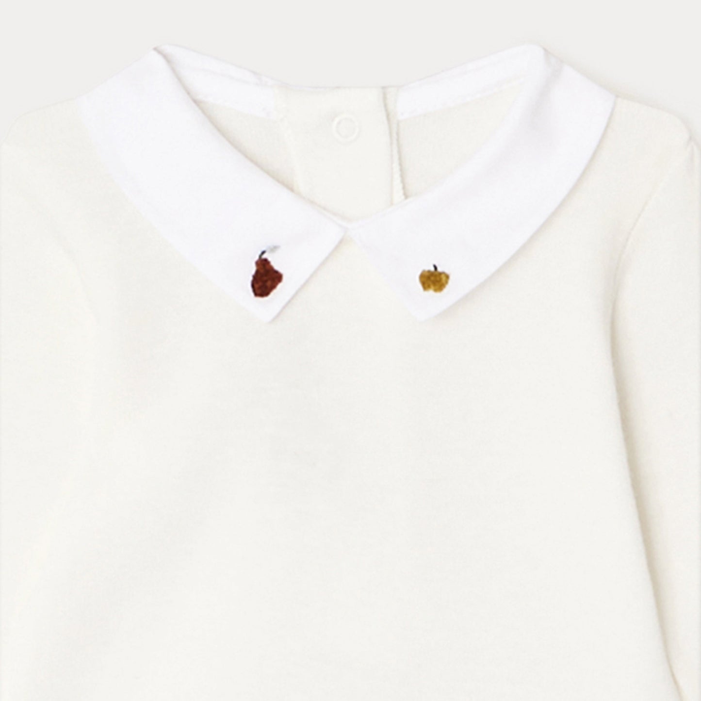 女婴白色棉连体衣