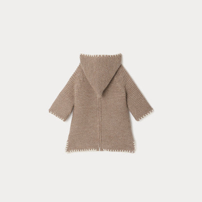 婴儿咖啡色羊驼毛毛衣