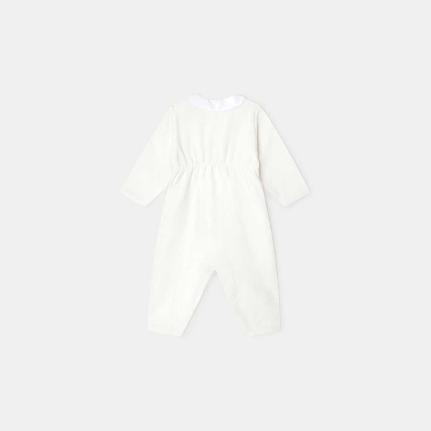 女婴白色棉连体衣
