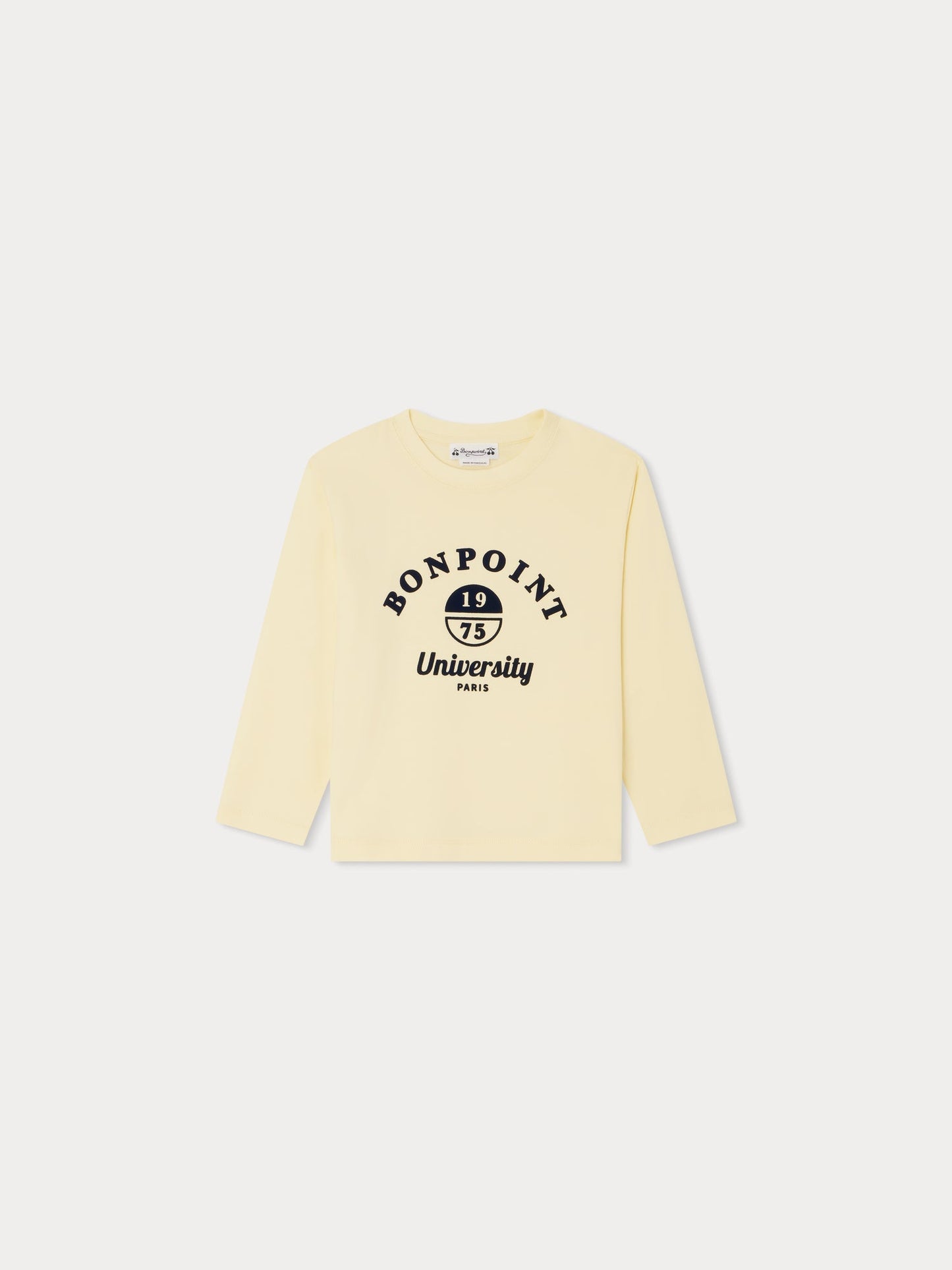 男童浅黄色Logo棉T恤