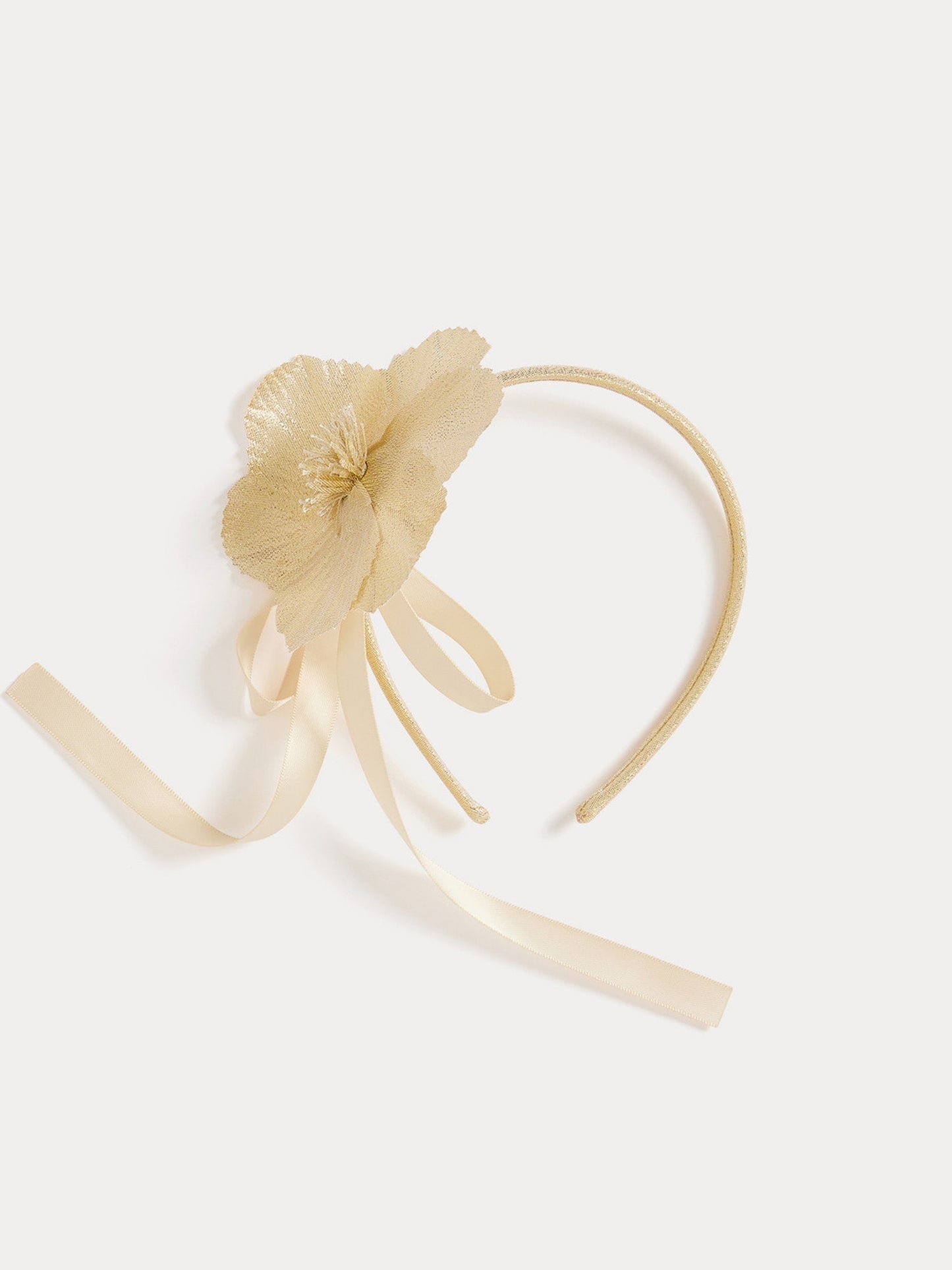女童香槟色花朵发箍