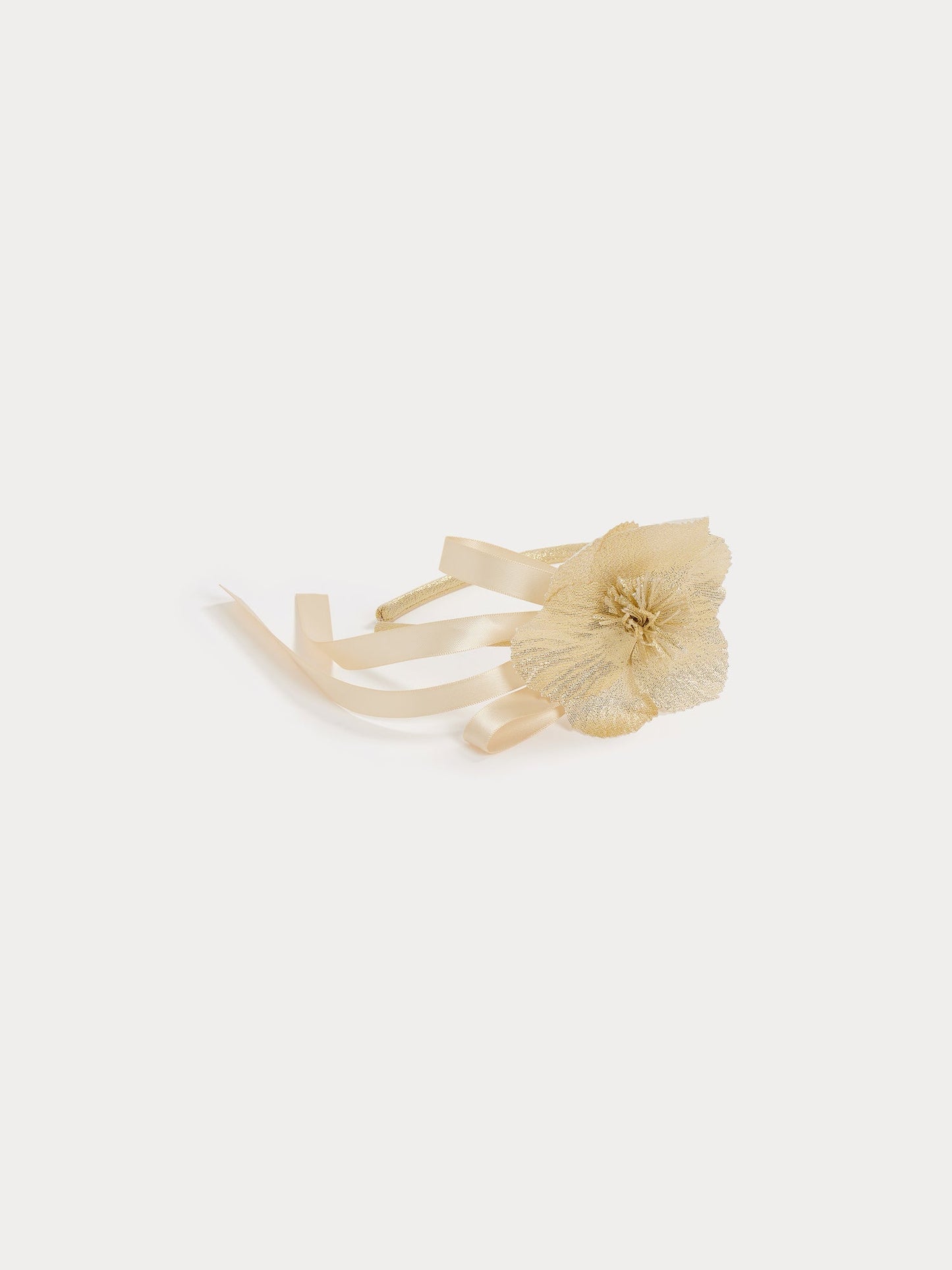女童香槟色花朵发箍