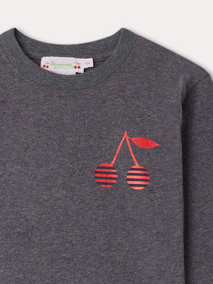 女童灰色Logo棉T恤