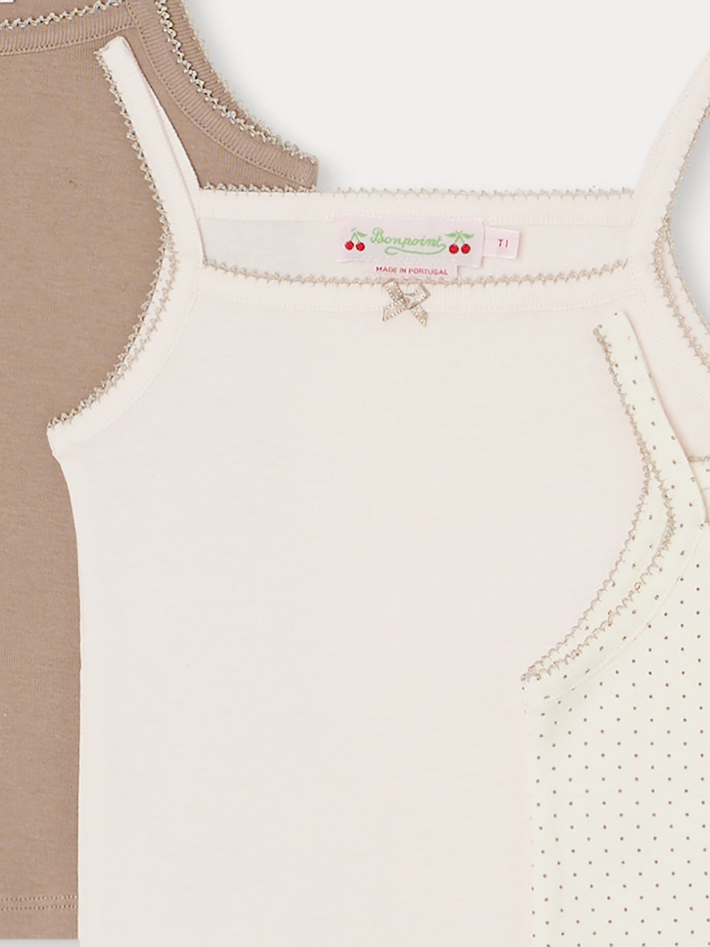 女童粉色棉背心套装(3件)