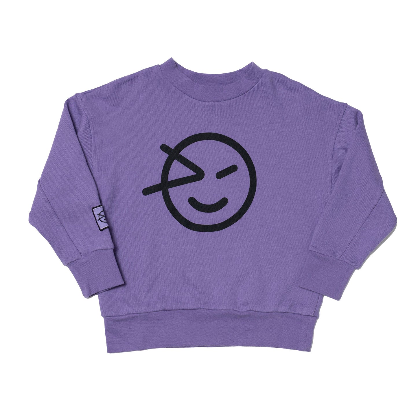 Boys & Girls Purple Logo Cotton Sweatshirt
