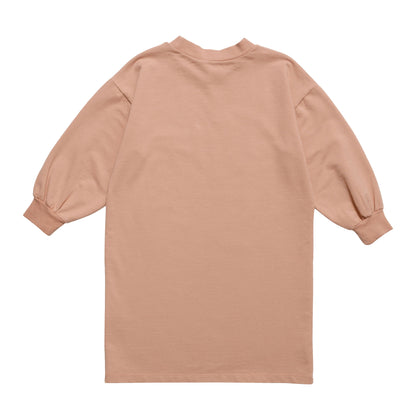 女童粉色Logo棉连衣裙