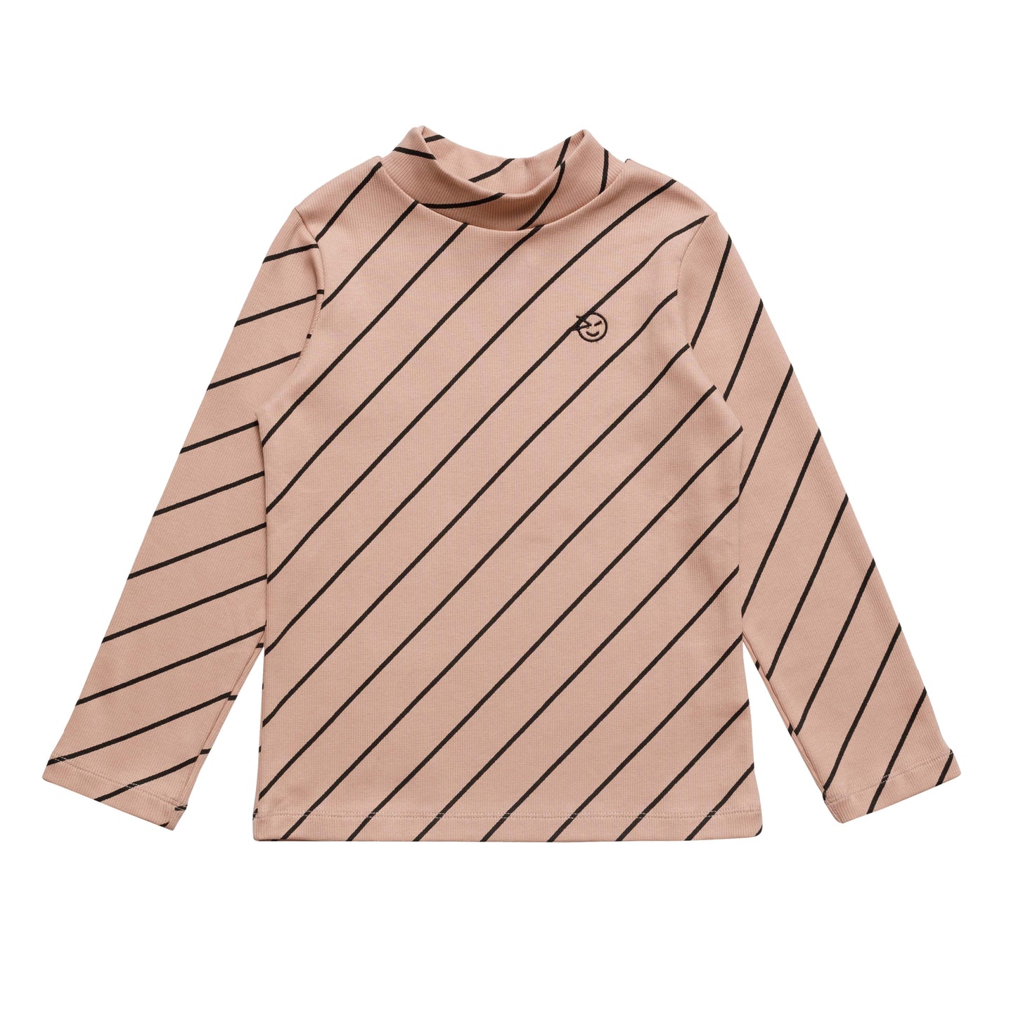 女童粉色条纹棉T恤