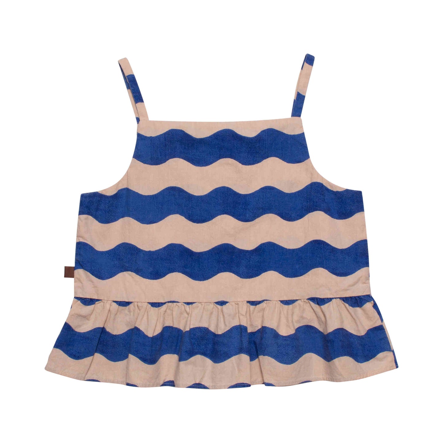 女童蓝色条纹上衣