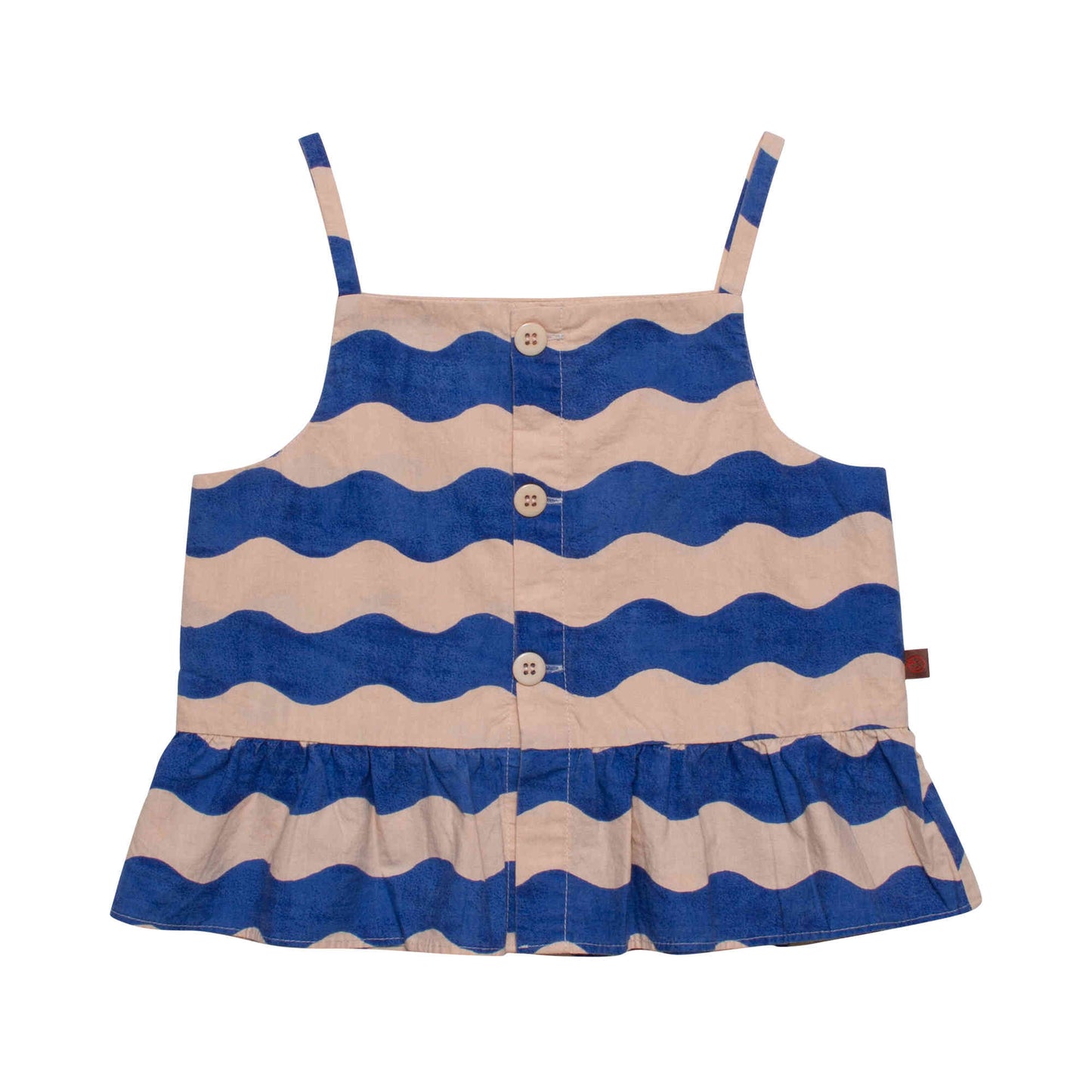 女童蓝色条纹上衣