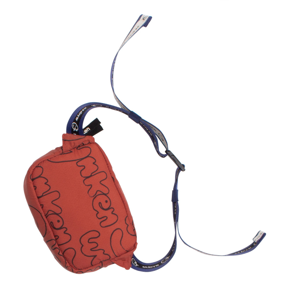 儿童红色印花斜跨包