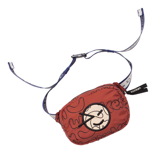 儿童红色印花斜跨包