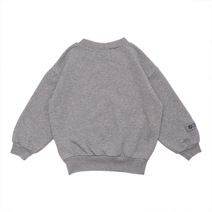 儿童灰色Logo棉卫衣