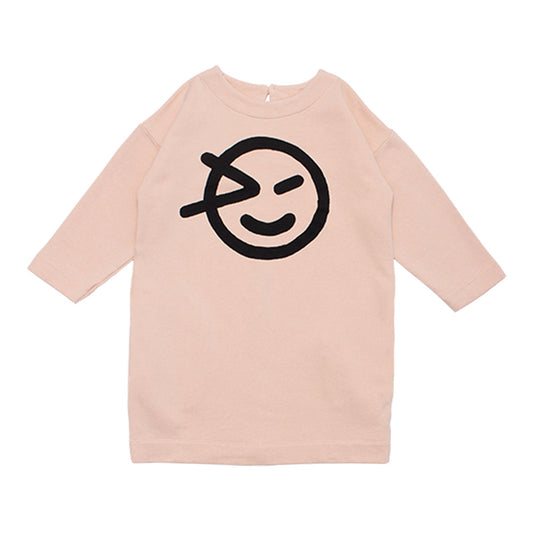 女童粉色Logo棉连衣裙