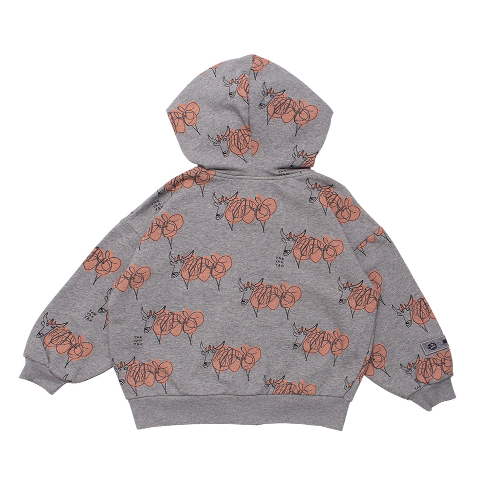 儿童灰色拉链上衣