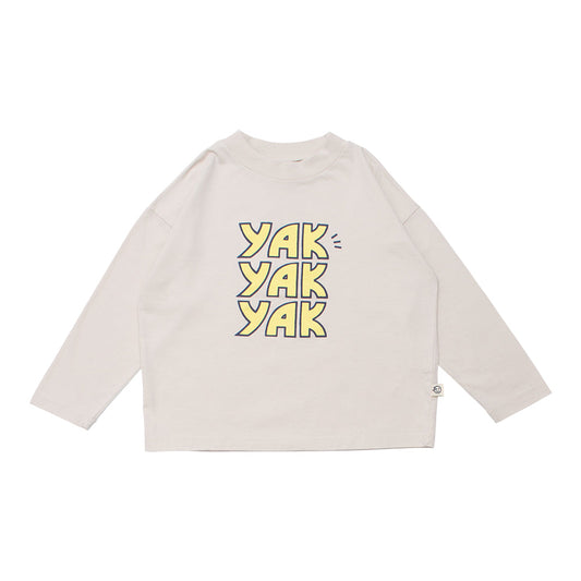 儿童白色印花棉T恤