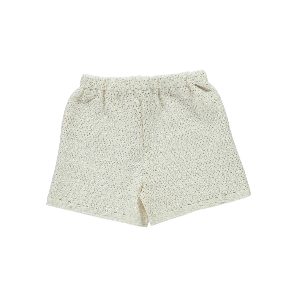 女童白色棉短裤