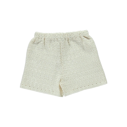 女童白色棉短裤