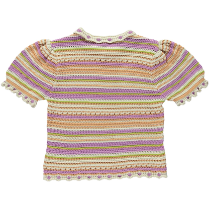 女童彩色针织棉T恤