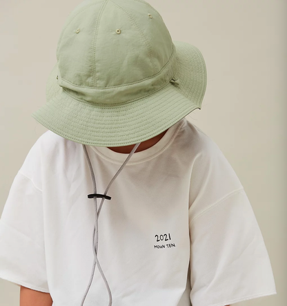 儿童蓝色两面戴渔夫帽