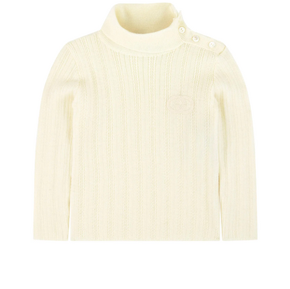Baby Girls Milk GG Wool Turtleneck