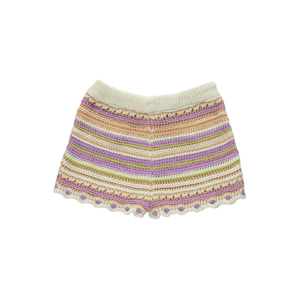 女童彩色针织棉短裤