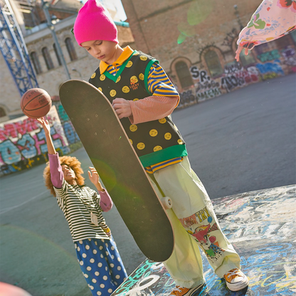 儿童绿色棉长裤