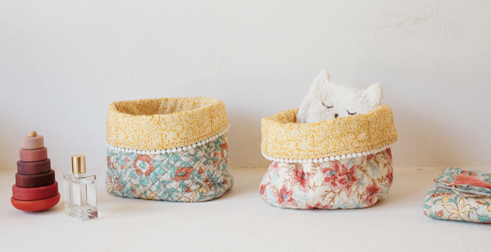 儿童蓝色碎花收纳包