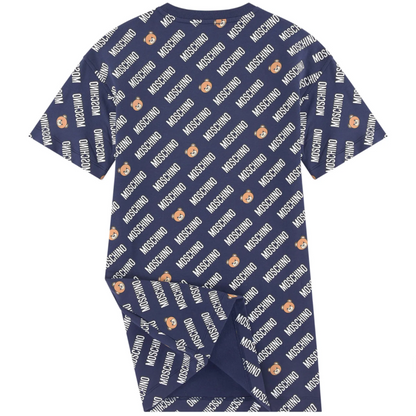 Girls Blue Navy Toy Logo Dress