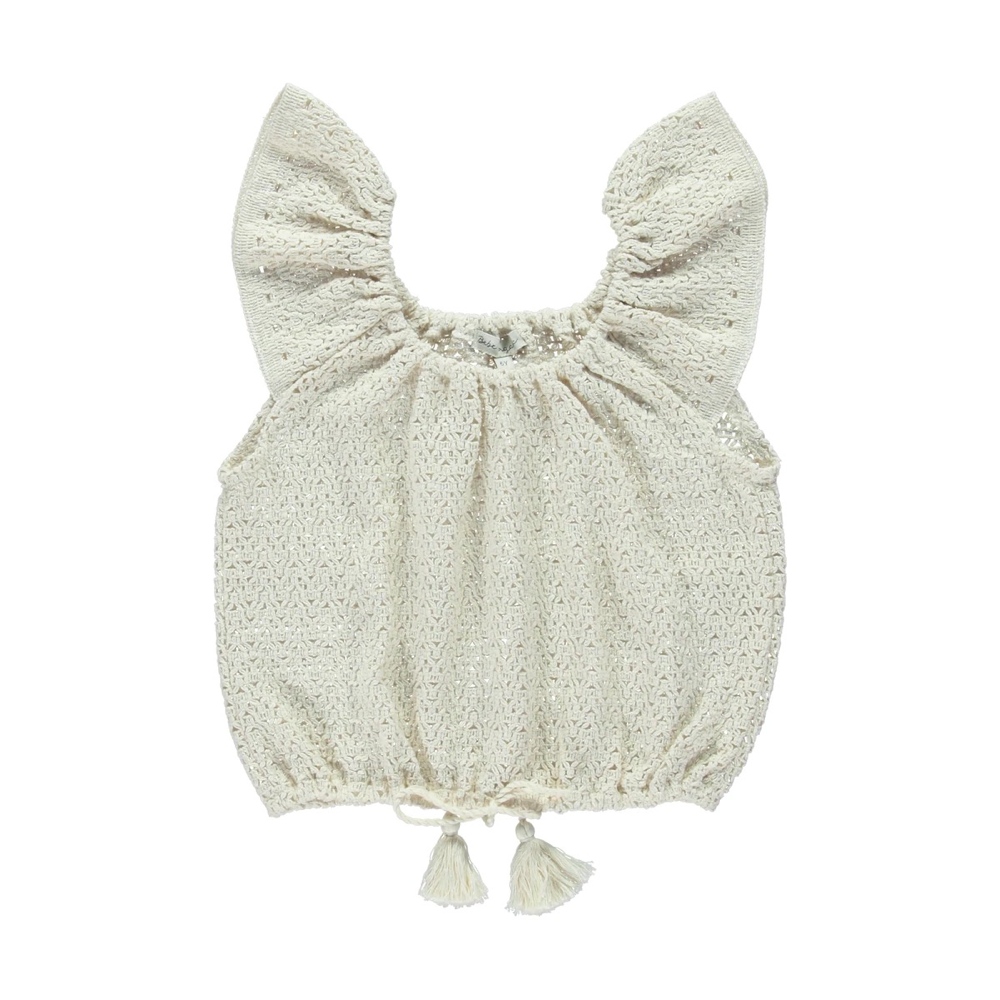 女童白色棉上衣