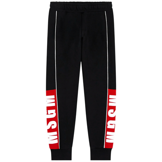Boys Black Cotton Sweatpants