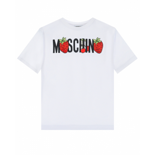 儿童白色Logo T恤