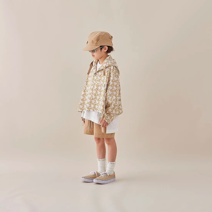 儿童米色太阳帽