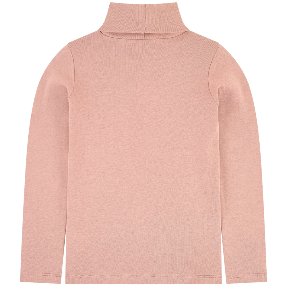 Girls Pink Cotton Turtleneck
