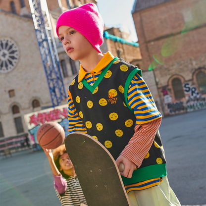 儿童黑色棉马甲