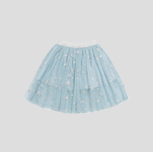 Girls Silver Stars Tulle Skirt