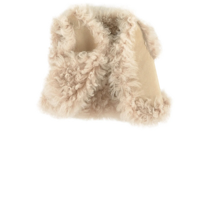 Baby Girls Natural Lamb Skin Waistcoat