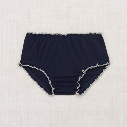 女童藏青色荷叶边三角裤