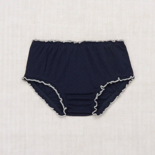 女童藏青色荷叶边三角裤