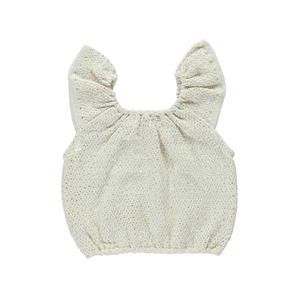 女童白色棉上衣