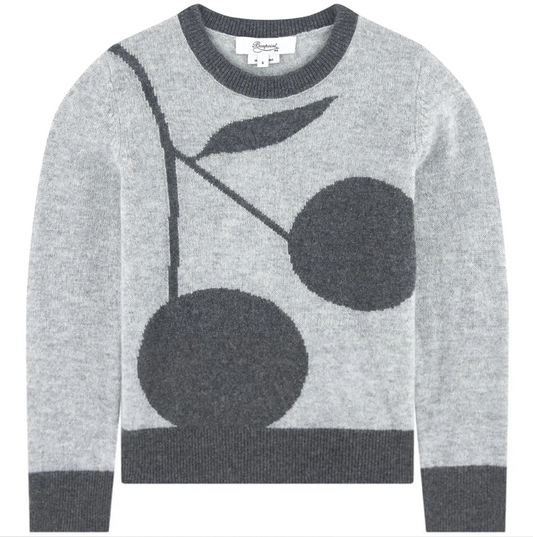 Girls Light Grey Cashmere Jumper