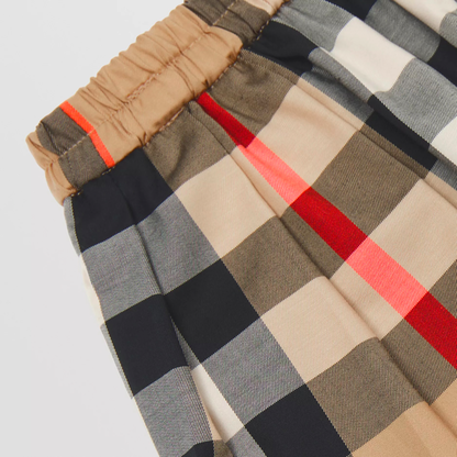 女童米色格子短裙