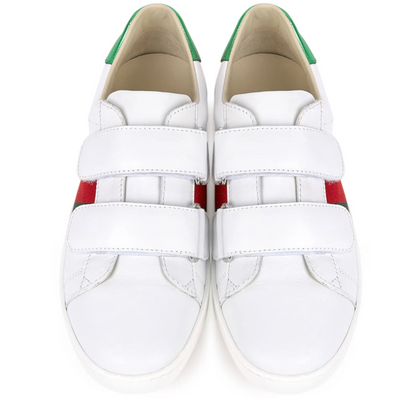 儿童白色小牛皮运动鞋