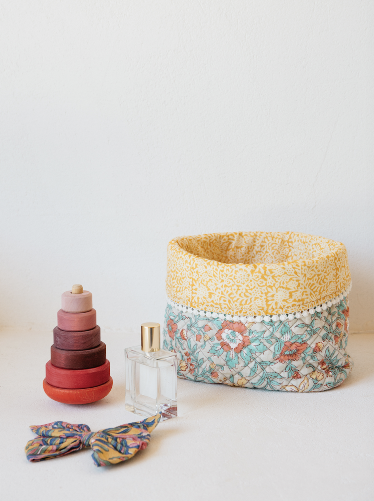 儿童蓝色碎花收纳包