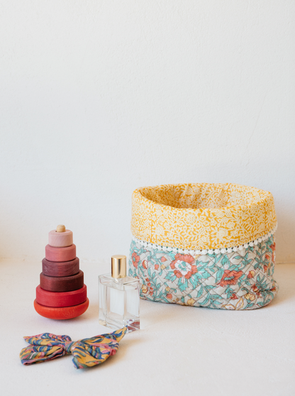 儿童蓝色碎花收纳包