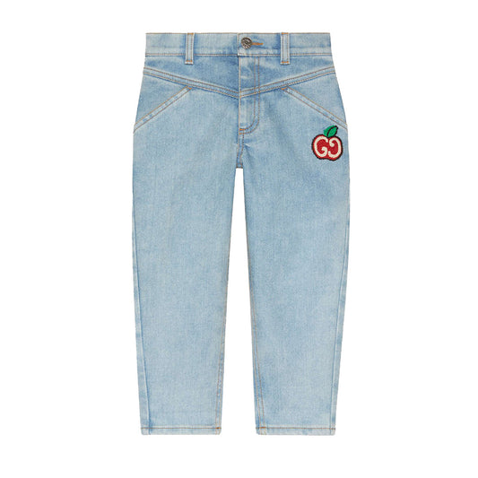 Girls Light Blue Denim Cotton Jeans