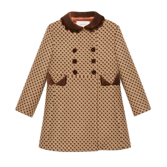 Girls Brown GG Coat